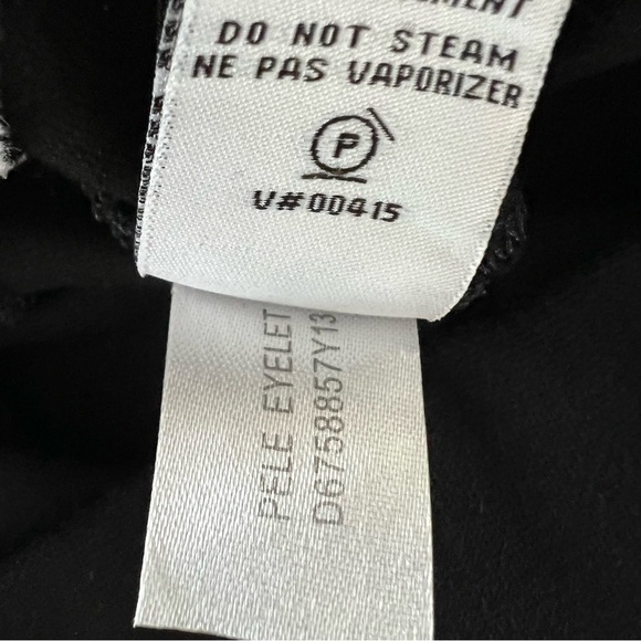 Diane Von Furstenberg Eyelet Pele Dress Short Sleeve Career White Black Sz 12 - Picture 10 of 10